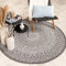 FRAAI | Home & Living In- & Outdoor Teppich Rund - Summer Azteca Grau Ø 240cm - Wetterfest - Polypropylen - Flachgewebe - Balkon, Garten/Terrasse - Terrasse - Rug