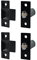 Adjustable Roller Catch Spring Loaded Latch Lock for Internal Doors | Black Plated | Pack of 2