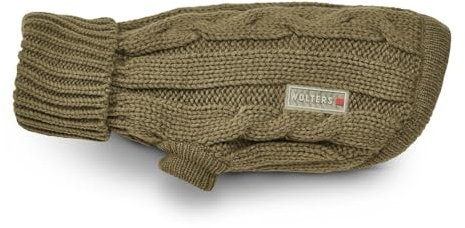 Wolters Zopf-Strickpullover für Mops&Co., Größe:30 cm, Farbe:Olive