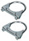 KOTARBAU® - Set di 2 morsetti di scarico, morsetti per tubi a U, fascette di scarico per tubi, per il montaggio di antenne, tubi, morsetto universale per raccordi per tubi, 70mm