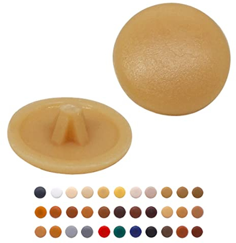 Schraubenabdeckungen Pozidriv-Kappen, 12 mm Durchmesser, Pozidriv-Kopf, zum Aufstecken, Kunststoff, dekorative Möbelkappe, 50 Stück (50, Beige S4)