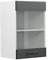 Vicco Küchenglasschrank R-Line, Anthrazit Landhaus/Weiß, 40 cm
