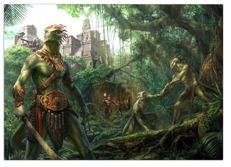 Displate Offiziell Elder Scrolls Skyrim MetallPoster Magnetische Befestigung Inklusive Lizenziert Bilder Hochwertiges Poster The Elder Scrolls Online Horizontal - Murkmire Poster 45 cm x 32 cm