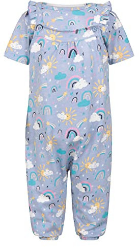 Mountain Warehouse Baby Frill Dungaree Set - Soft, Lightweight & Breathable in Easy Care Cotton, for Boys & Girls - Best for Summer, Casual Wear & Outdoors Lilac 2-3 Years