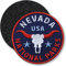 Klettpatch - Nevada USA gestickt 62 mm/Horn Hörner Büffel Amerika Western Nationalpark Reise Reiseführer/Klett-Patch Patch Patches Klett Abzeichen auf Kleidung Rucksack/Club of Heroes