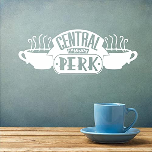 Friends TV Show Vinyl Wall Sticker Decals;Quote Decal Living Room Wall Decor Mural Art Decal-QT648-White,Width of 24cm