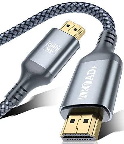 AkoaDa 6 Metros Cable HDMI 4k, Cables HDMI 2.0 de alta velocidad de Trenzado de Nylon para TV, Monitor, Laptop, PS4/PS5 etc.