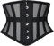 Hi-GERMANWEARS Hi-46 Women's Underbust Black Cotton Mesh Steel Boned Body Waist Shaper Training taillenkorsett Corsets (DE/NL/SE/PL, Alphanumerisch, M, Regular, Regular, Black)