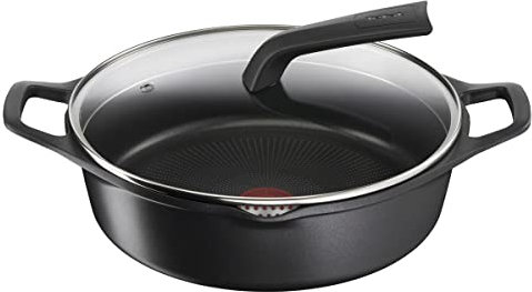 Tefal E2497244 Kochtopf mit Deckel, Schwarz, Ø 28 cm