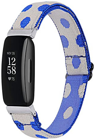 SABSEN Nylon Armband für Fitbit Inspire 2 Armband, Fitbit Inspire 2 Verstellbares Elastisch Nylon Stoff Sport Loop Ersatzarmband Kompatibel mit Armband Fitbit Inspire 2 (2)