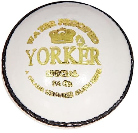 Generisch SS Leather Yorker Cricket Balls, Pack of 2 (White)
