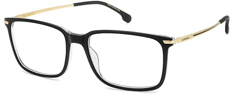 Carrera Brille mit Sehstärke für Herren optional mit Sonnenbrillentönung oder Blaulichtfilter, Rechteckig, gefertigt aus Acetat (inklusive Brillenetui)