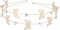 Serre-tête papillon à double rangée de strass - Diadème de mariage - Bandeau de princesse - Accessoires pour cheveux