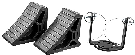 CURT 22802 HD Wheel Chocks 2-Pack with Mounting Bracket