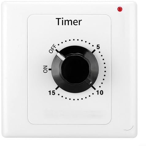 DAZZLEEX 120 minutes AC250V 15A Contrôleur mécanique compte à rebours interrupteur minuterie pour appareils ménagers pour cuiseurs à riz, aquariums (minuterie 15 min)