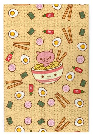 Delicious Sweet Ramen Print Premium Wooden Jigsaw Puzzle - 1000 Pieces - Plastic Box Packaging
