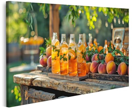 islandburner Bild auf Leinwand Gestaltung Einer bezaubernden Freiluft-Getränkestation mit Mini-Flaschen Gartenlaube oder Gartenpavillon Catering Service Wandbilder Bilder