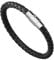 Ticome Leather Cord Bracelet for Men Ladies Black Braided Copper Buckle Trigger Clasp Couple Fashion Attraction Woven Wrist Cuff Bracelets