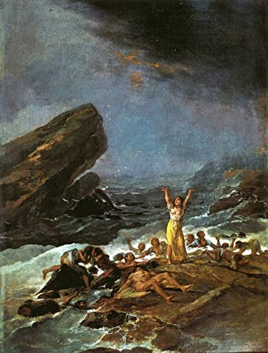 HCOTZHPY Reproduktion Leinwanddruck Und Poster Wandkunst Bild Schiffbruch von francisco de goya Moderne Kunstdrucke für Wohnkultur 60x90cm