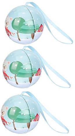 OKUMEYR Weißblech-süßigkeitenkugel Gefüllte Weihnachtskugeln Befüllbare Kugeln Weihnachtsbaumanhänger Party-süßigkeiten-aufbewahrungskugeln