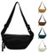 GoPaw Sac Banane Femme Velours Côtelé, Banane Femme Velours avec Sangle Réglable, Sac Banane à Bandoulière pour Adolescentes et Adultes (Noir)