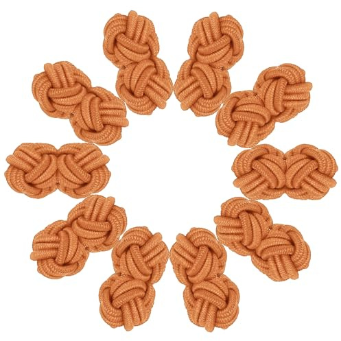 PATIKIL Manschettenknöpfe aus Seidenknoten, elastischer Stoff, Hemd-Manschettenknöpfe, gedrehter Knoten, Kleiderzubehör, Manschettenknopf für Männer, Frauen, Business, Geschenk