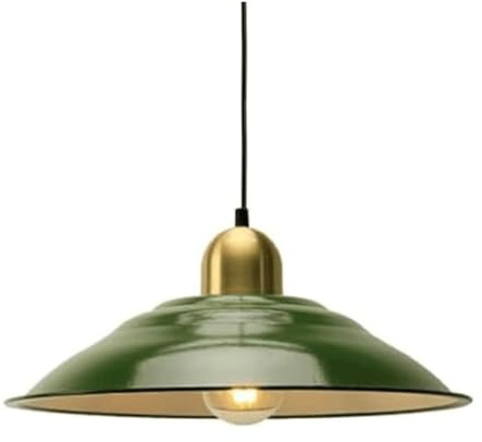 ACDXLK American Industrial Chandelier, E27 Iron Retro Green Lighting Fixtures, Disc Spray Paint Modeling Chandelier, Bedroom Bedside Dining Room Cafe Bar Chandelier