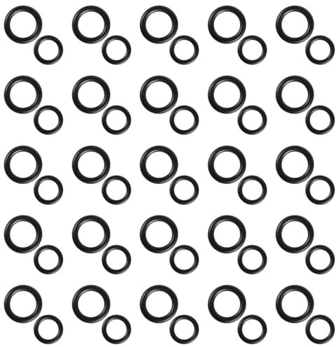 50 Stück Hochdruckreiniger O Ringe Schlauchscheiben Gummi Dichtung Außendurchmesser für Hochdruckreiniger O Ringe Aus Dichtung Verbindung, Schwarz