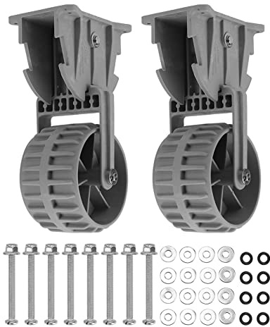 1 Paire de Roues de Canot Pneumatique en Nylon, Roue de Mise à L'eau pour Tableau Arrière de Bateau, Roues de Remorquage pour Bateau Gonflable, Roue de Mise à L'eau Facile à