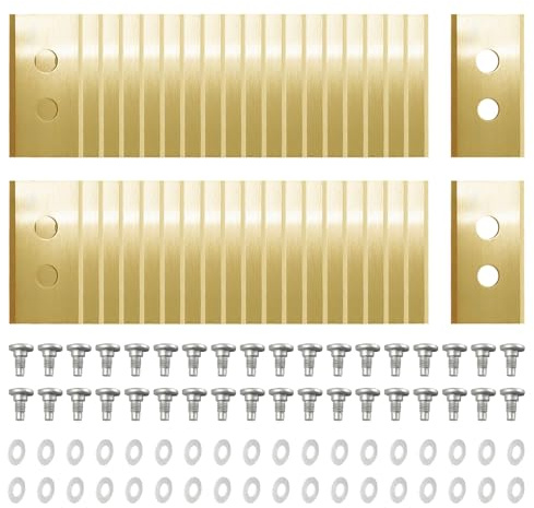 SpirWoRchlan 36 x Premium Titans Ersatzmesser + Sicherung - Messer Kompatibel Mit Mammotion Luba, Luba 2, Yukas, Luba Mini & Yukas Mini, Verbessertes Schruubendesign für Mammotion Gold