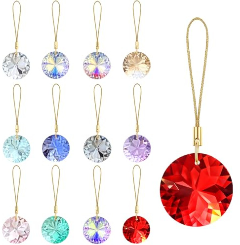 Sahoottie 12 Pcs Christmas Tree Rainbow Crystal Ball Ornaments 30mm Sparking Xmas Baubles Glass Christmas Tree Decorations uk Rainbow Suncatcher Hanging Ornaments for Xmas Party Gift Idea(Multicolor)