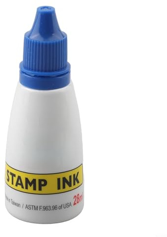 Nachfüllbare Stempelfarbe, 25 cc, glatte Anwendung, wasserbasierte Formel für alle Ihre Bastelbedürfnisse (blau)