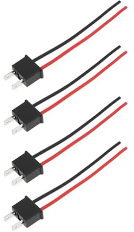 EMSea 4X Casquillos de Bombilla H7 de 2 Pines para Coche Macho 12 V-24 V para Faros Antiniebla de 13 Cm