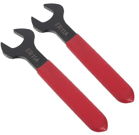 INOOMP 2pcs Er11a CNC Router Spanner Wrench, High Precision Clamping Nut Tool for Er11a Tool Holders and Spindle Nuts, Metal Construction with Wide Compatibility for CNC Milling