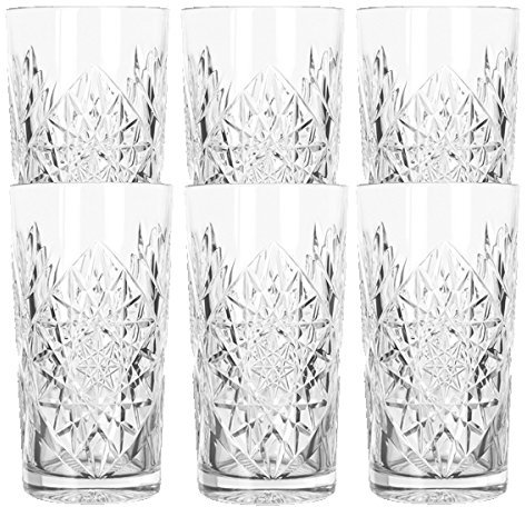 Libbey - Hobstar - Longdrinkglas, Cocktailglas, Wasserglas, Saftglas - 470 ml - 6er Set - bekannt aus den coolsten Hotels und Bars