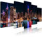 Biuteawal - New York City Kunstdruck auf Leinwand, Manhattan Skyline bei Nacht, moderne Wanddekoration, fertig zum Aufhängen