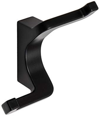 JUVA Garderobenhaken Vintage Kleiderhaken schwarz matt - SW10002 | Höhe: 71 mm | 2-fach Wandhaken unsichtbar verschraubt | Design Mantelhaken Antik | 1 Stück - Doppelhaken Garderobe mit Schrauben
