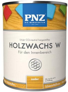 PNZ Holzwachs W für Innen | lösemitttelfreier Wachsanstrich | Nachhaltig hergestellt mit regionalen Rohstoffen | für alle Hölzer, Gebinde:0.75L, Farbe:zeder