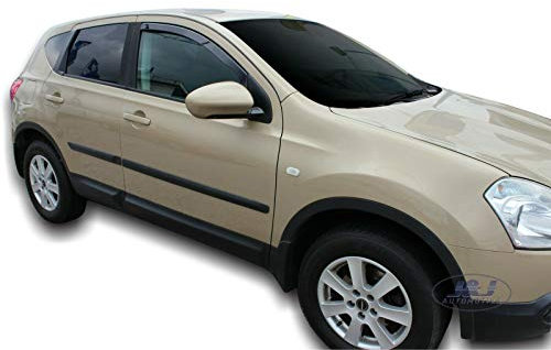 J&J AUTOMOTIVE | Windabweiser Passend Für Qashqai 2007-2013, Heko Regenabweiser, Getönt, Set 2-Teilig, Vorne, Aerodynamisch