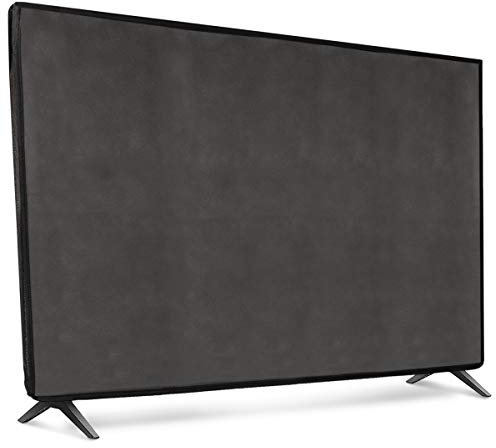 kwmobile Funda para Monitor 32 TV - Cubierta Protectora Textil para Pantalla de TV de Interior - Gris Oscuro