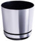 KORAD Blumentopf mit Drainagelöchern gebürstetes Aluminium 14 cm - Pflanzkübel aus Hochwertiger Kunststoff - Dekorativer Topf für Pflanzen