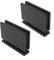 Set of 2 NUZAMAS Mat Black Frameless Glass Door Hinges, Shower Room Installation Accessories, 304 Stainless Steel, 360 Degree Glass Door Hinge