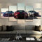 BAIOKAISHUII Wohnkultur Leinwand Malerei hängen Bilder Luxusautos 5 Panel Ford Mustang Shelby Gt500 druckt modulare Wandkunst Poster Schlafzimmer-Rahmenlos