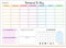 PICTALOO Wochenplaner Block 50 Blatt inkl. Aktivitätstracker, Wochenzielen und Notizen, ohne Datum, praktischer Terminplaner und To-Do-Liste, Tagesplaner, DIN A4 (bunt)