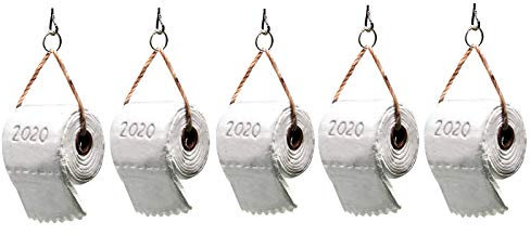 Stormdoing Weihnachtsbaum-Anhänger, Ornament, Toilettenpapier, Krisen-Ornament, Dekoration, 2020, lustiges Geschenk, 5 Stück