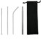 3PCS pailles en métal pailles à boire en acier inoxydable réutilisables 3 8.5 Ultra Long 1 brosse de nettoyage 1 sac en tissu pour 20/30 oz Yeti RTIC SIC Trail gobelets Cocktail Bubble Tea Bar