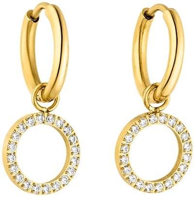 PURELEI® Closed Glow Ohrringe (Gold) – Damenohrringe aus langlebigem Edelstahl – Wasserfeste Ohrringe Damen – 1,4 cm Durchmesser – Modeschmuck für deinen individuellen Look