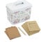 Katai Saatgut-Aufbewahrungsbox – Robuste Metall-Samen-Organizer mit Deckel, monatliche Trennwände, 20 Umschläge & Bleistift, für Gärtner, Outdoor, 16 x 11 x 12 cm, Floral