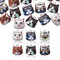 Airssory 60 Stück 6 Farben Zinklegierung Emaille Anhänger Katze Platin Katze für DIY Halskette Armband Schmuckherstellung und Basteln – 17 x 17 mm
