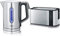 SEVERIN WK 3418 Digitaler Wasserkocher mit Fast-Boil-Power und individueller Temperaturauswahl, 1,7 l XXL-Füllvolumen, 3000 W & Automatik-Toaster, 2 Langschlitzkammern, 1.400 W, Edelstahl/Schwarz